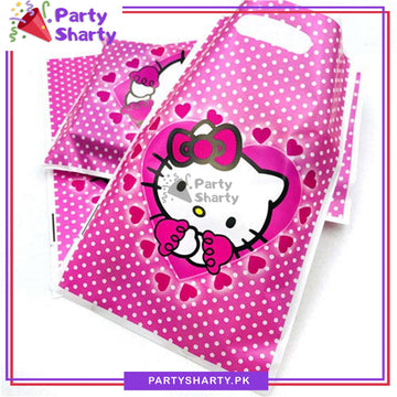 Hello Kitty Theme Goody Bags Pack of 10 For Hello Kitty Theme Party Decoration and Celebration